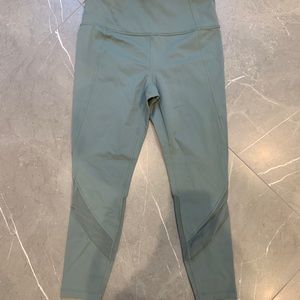 ATHLETA sage green leggings with mesh